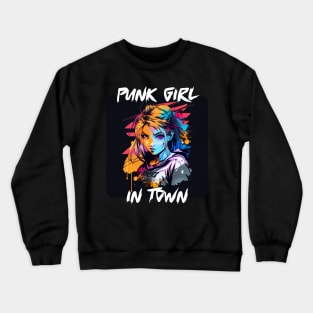 Graffiti Style - Punk Girl In Town 10 Crewneck Sweatshirt